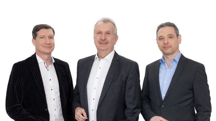Die Geschäftsführung der VBV - Consult Beratung für Betriebliche Altersvorsorge GmbH bestehend aus Georg Cadek, Rainer Köpplinger und Clemens Buchmayer