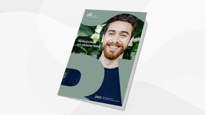 Titelseite des Nachhaltigkeitsberichts der VBV-Gruppe 2023