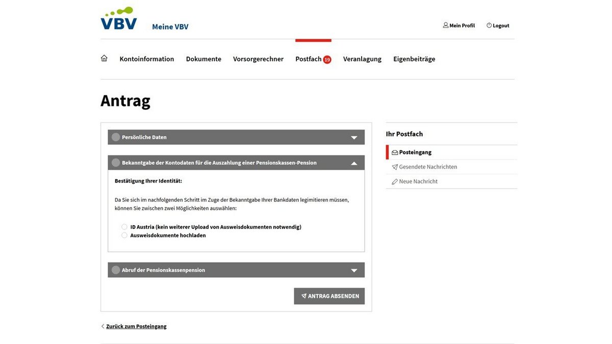 Meine VBV: ID Austria vereinfacht Online-Formulare Meine VBV: ID Austria vereinfacht Online-Formulare