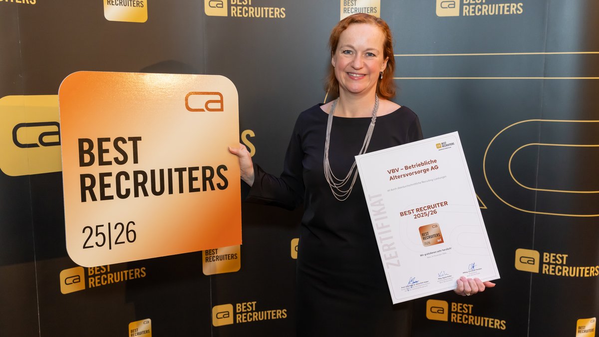 VBV erhält bronzenes BEST-RECRUITERS-Gütesiegel 2025/26 VBV erhält bronzenes BEST-RECRUITERS-Gütesiegel 2025/26