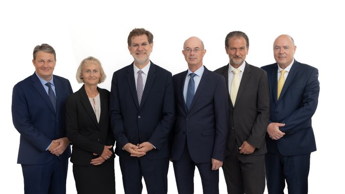 Der Vorstand der VBV-Gruppe bestehend aus Christian Reiss (Mitglied des Vorstandes), Michaela Attermeyer (Mitglied des Vorstandes), Andreas Zakostelsky (Vorstandsvorsitzender), Günther Schiendl (Mitglied des Vorstandes), Martin Vörös (Mitglied des Vorstandes), Ronald Laszlo (Mitglied des Vorstandes)