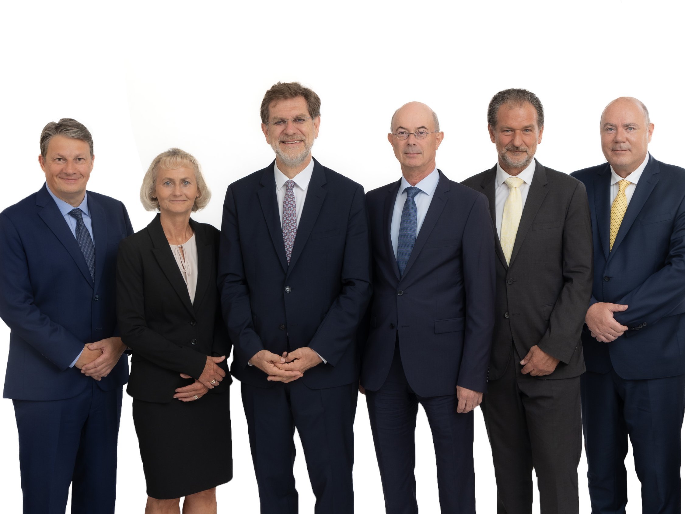 Der Vorstand der VBV-Gruppe bestehend aus Christian Reiss (Mitglied des Vorstandes), Michaela Attermeyer (Mitglied des Vorstandes), Andreas Zakostelsky (Vorstandsvorsitzender), Günther Schiendl (Mitglied des Vorstandes), Martin Vörös (Mitglied des Vorstandes), Ronald Laszlo (Mitglied des Vorstandes)