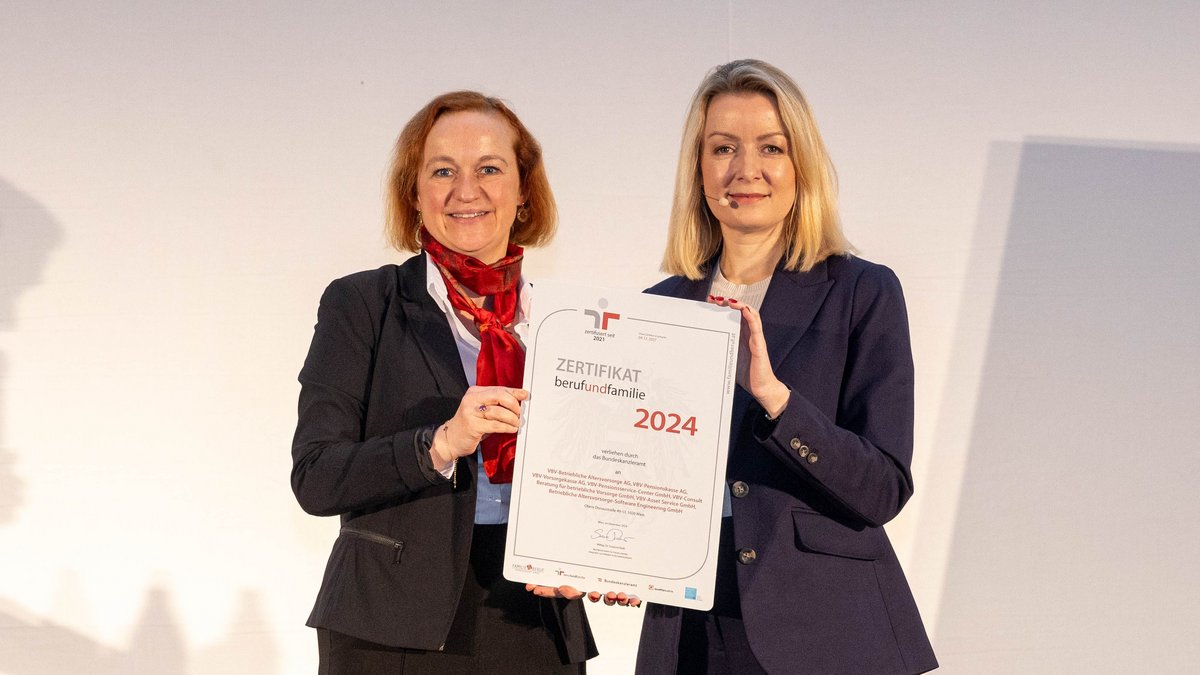 Zertifikatsverleihung „Familienfreundlicher Arbeitgeber 2024“ an VBV-Gruppe