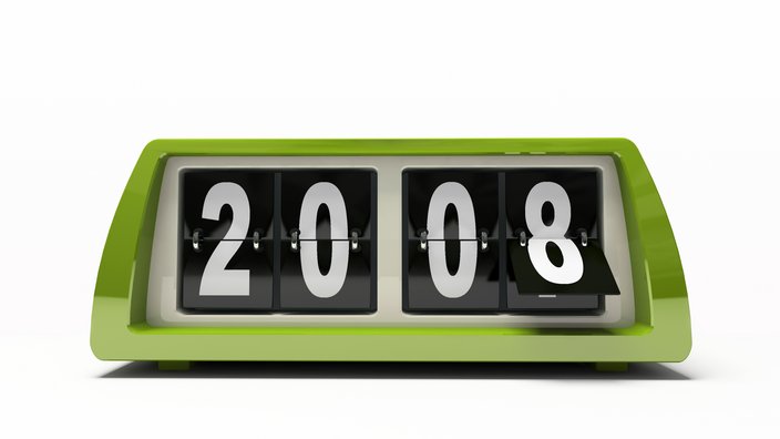 Das Bild zeigt die Jahreszahl 2008